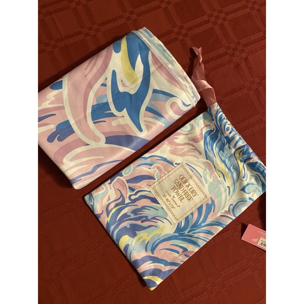 NWT Simply Southern Quick Dry Sand Free Towel Pastel Abstract Beach Tropical